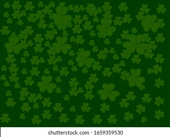 Seamless shamrock day saint patrick's day green background vector