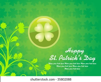seamless shamrock floral pattern card