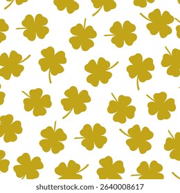 Seamless shamrock pattern. Seamless clover pattern. Clover leaf background