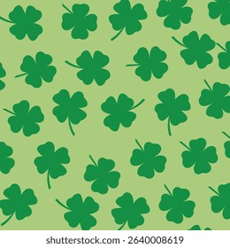 Seamless shamrock pattern. Seamless clover pattern. Clover leaf background