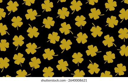 Seamless shamrock pattern. Seamless clover pattern. Clover leaf background