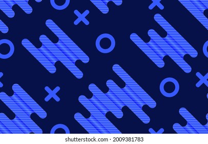 diseño sin soldadura de fondo azul, fondo geométrico mínimo, composición de formas dinámicas,