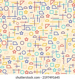 seamless shape abstract pattern for kids