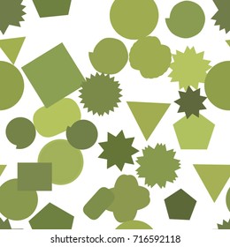 Seamless shape of mixed, abstract geometric background pattern. Vector illustration graphic.