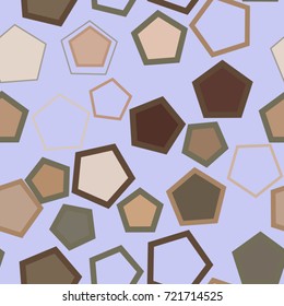 Seamless shape of pentagon, abstract geometric background pattern. Vector illustration graphic.