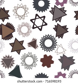 Seamless shape of star, abstract geometric background pattern. Vector illustration graphic.