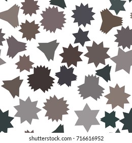 Seamless shape of star, abstract geometric background pattern. Vector illustration graphic.