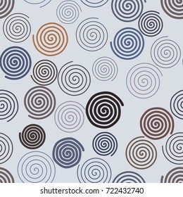 Seamless shape of twirl circle lines, abstract geometric background pattern. Vector illustration graphic.