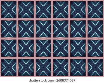 Seamless Shape Wallpaper Background Cloth Decoration Textile Visual Texture Endless Luxury Graphic Template Interior Fashion Art Fabric Geometric Tile Perspective Design Digital Symmetric Pattern.