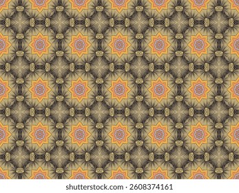 Seamless Shape Wallpaper Background Cloth Decoration Textile Visual Texture Endless Luxury Graphic Template Interior Fashion Art Fabric Geometric Tile Perspective Design Digital Symmetric Pattern.