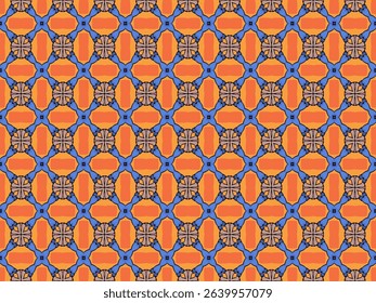 Seamless Shape Wallpaper Design Tile Cloth Fabric Interior Perspective Endless Template Symmetric Decoration Luxury Textile Graphic Texture Fashion Digital Geometric Background Visual Art Pattern.