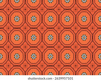 Seamless Shape Wallpaper Design Tile Cloth Fabric Interior Perspective Endless Template Symmetric Decoration Luxury Textile Graphic Texture Fashion Digital Geometric Background Visual Art Pattern.