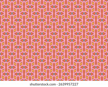 Seamless Shape Wallpaper Design Tile Cloth Fabric Interior Perspective Endless Template Symmetric Decoration Luxury Textile Graphic Texture Fashion Digital Geometric Background Visual Art Pattern.