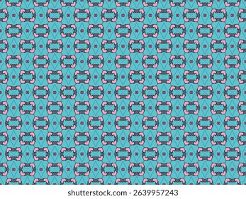Seamless Shape Wallpaper Design Tile Cloth Fabric Interior Perspective Endless Template Symmetric Decoration Luxury Textile Graphic Texture Fashion Digital Geometric Background Visual Art Pattern.