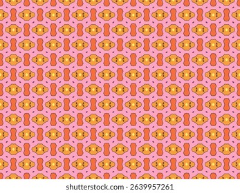 Seamless Shape Wallpaper Design Tile Cloth Fabric Interior Perspective Endless Template Symmetric Decoration Luxury Textile Graphic Texture Fashion Digital Geometric Background Visual Art Pattern.