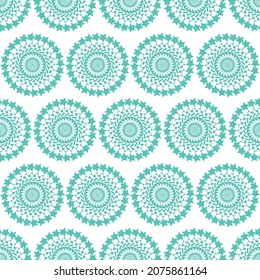 Seamless shapes pattern with blue color