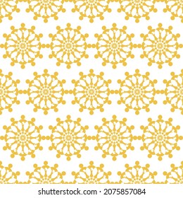 Seamless shapes pattern with golden color
