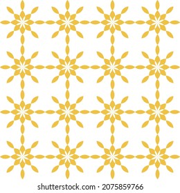 Seamless shapes pattern with golden color