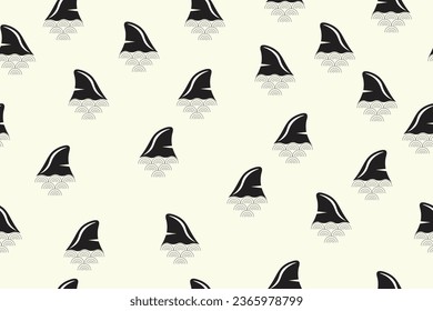 Seamless shark fin pattern eps 10