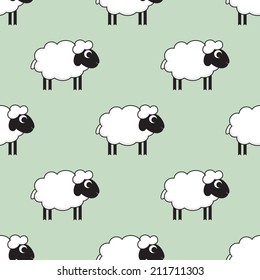 Seamless sheep pattern