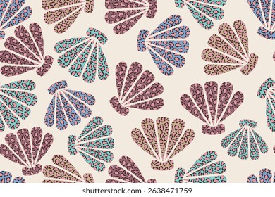 seamless shell pattern for background, fabric, wrapping, etc.