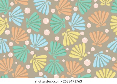seamless shell pattern for background, fabric, wrapping, etc.