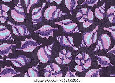 padrão de concha sem costura para fundo, tecido, envoltório, tampa, etc.