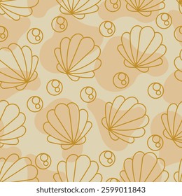 seamless shell pattern for background,fabric,cover,wrapper,etc