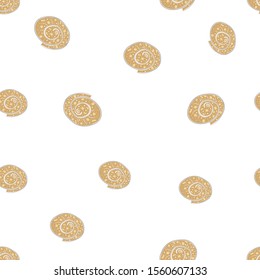 Seamless Shell Seamless Pattern. Modern Digital Design. Marine Repeating Pattern. Modern Fashion Scandinavian Style. Contemporary Colors and Design. 