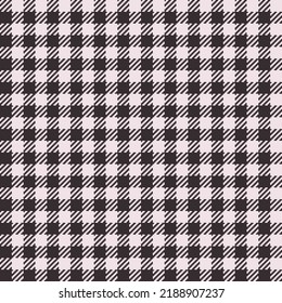 Seamless shepherd plaid check pattern in black and beige. Vector textile background. Fabric texture print for clothing, wrapping paper, scrapbooking, wallpapers, interior design 