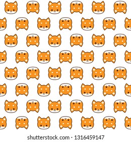 Seamless shiba inu pattern. Shiba inu background.