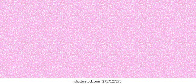 Seamless shiny texture with soft glowing pink confetti. Vector glitter sparkle background with soft pastel highlights. Great for gift wrap, girly stationery, or washi tape. Drag to swatches panel.