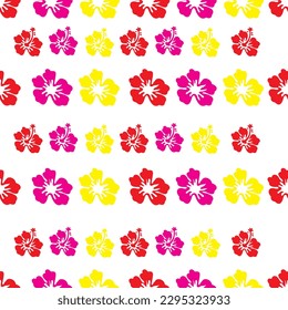 Seamless Shoe Flower pattern isolated on white background