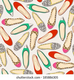 seamless shoes pattern