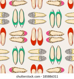 seamless shoes pattern