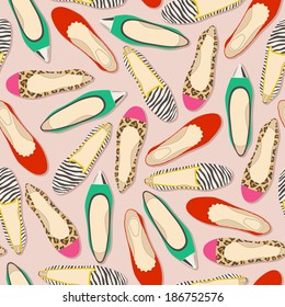 seamless shoes pattern