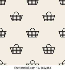 seamless shopping basket pattern background