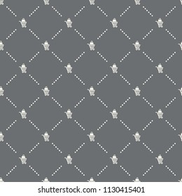 seamless shopping cart pattern on a dark background. shopping cart icon creative design. Can be used for wallpaper, web page background, textile, print UI/UX