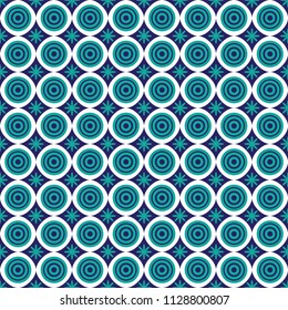 Seamless shweshwe circle pattern