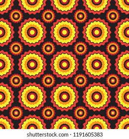 Seamless shweshwe sun pattern