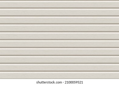 Textura sin costura. Plástico blanco, metal o revestimiento de madera. Resumen del patrón vectorial con textura. Decoración horizontal de la pared para la fachada del almacén. Fondo del piso de vinilo