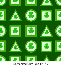 Seamless signs of shamrocks