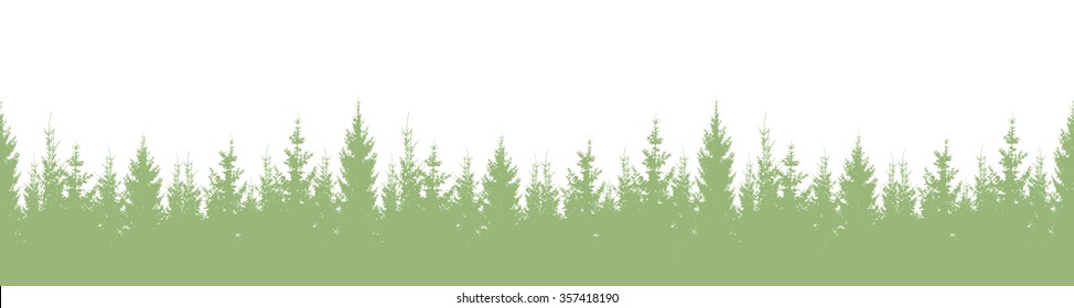 Seamless silhouette forest. Vector