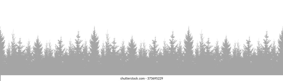 Seamless silhouette forest. Vector