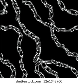 seamless silver chain illustration pattern 