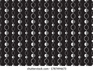 Seamless Silver Chain Pattern for Fabric and Background Designs