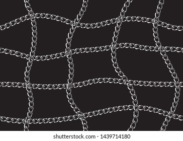 Seamless Silver Chain Pattern for Fashion and Wallpaper Designs