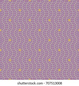 seamless silver dot glitter pattern with colorful wave on violet background