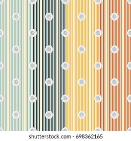seamless silver dot glitter with white dot paper pattern on colorful stripe background