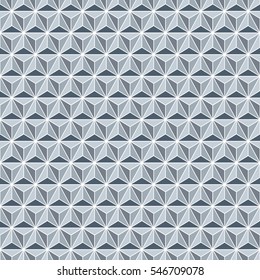 Seamless silver faceted polyhedral background pattern texture